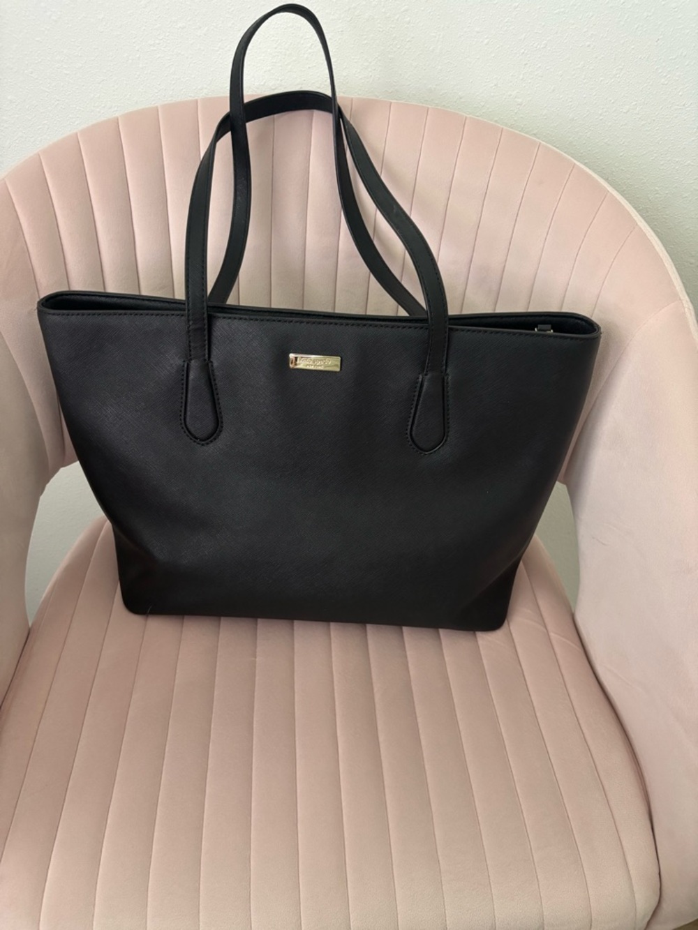 Kate Spade Black Leather Tote Bag